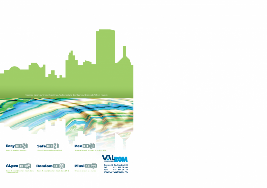 Pagina 24-Carte tehnica EasyKit - Sistem de canalizare interioara  VALROM Fisa tehnica Romana 