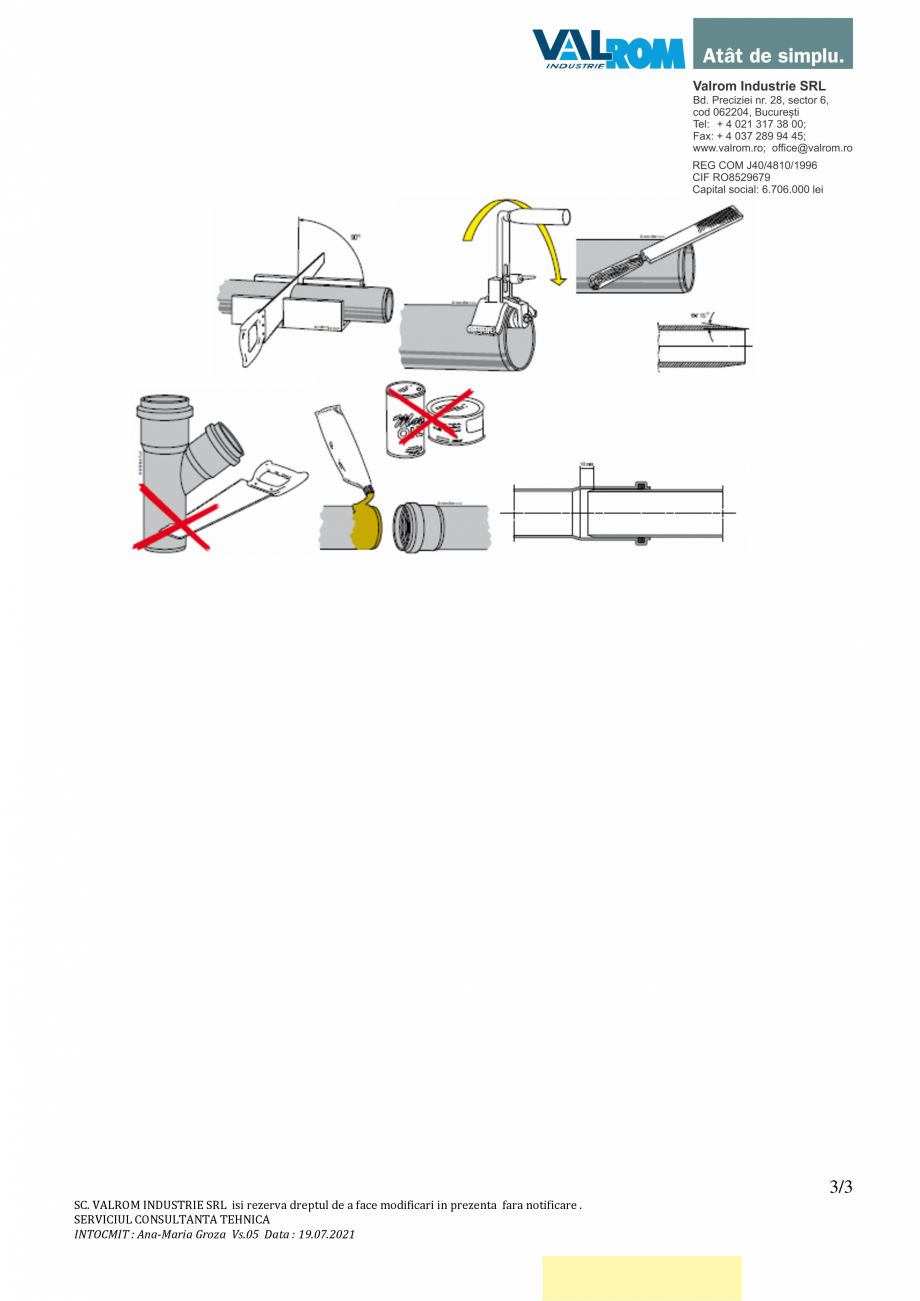 Pagina 3-Fisa tehnica Cot Easykit - 2021 -VLR VALROM Cot PP Fisa tehnica Romana onformitate cu
regulile de...