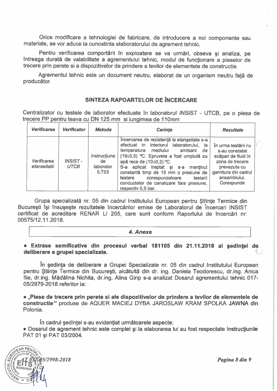 Pagina 10-Aviz tehnic nr 02-158-22.09.2020 - Piese de trecere prin perete si plansee si dispozitive de...