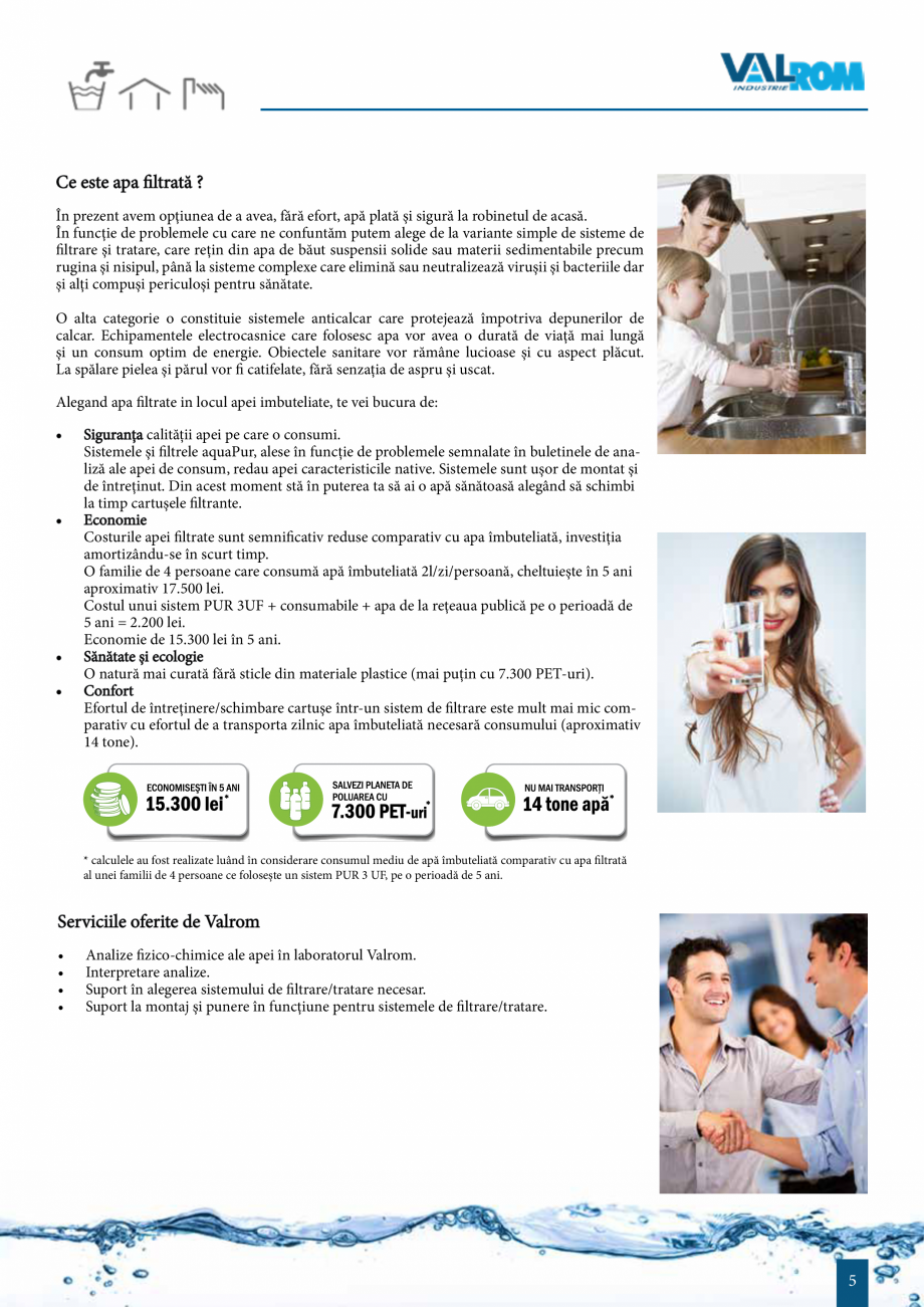 Pagina 4-Sisteme de filtrare si tratare apa potabila aquaPur VALROM Catalog, brosura Romana nă complet abia
...