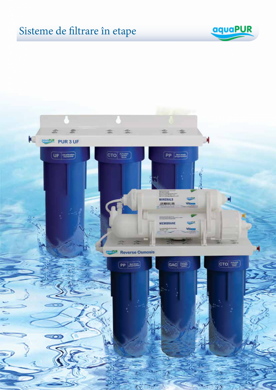 Pagina 12-Sisteme de filtrare si tratare apa potabila aquaPur VALROM Catalog, brosura Romana  circuitele
de...