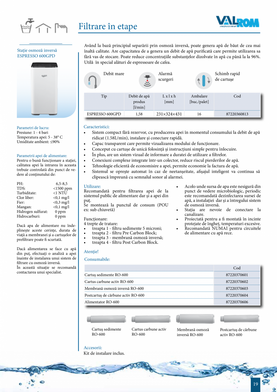 Pagina 18-Sisteme de filtrare si tratare apa potabila aquaPur VALROM Catalog, brosura Romana ți

Tub cu fante...