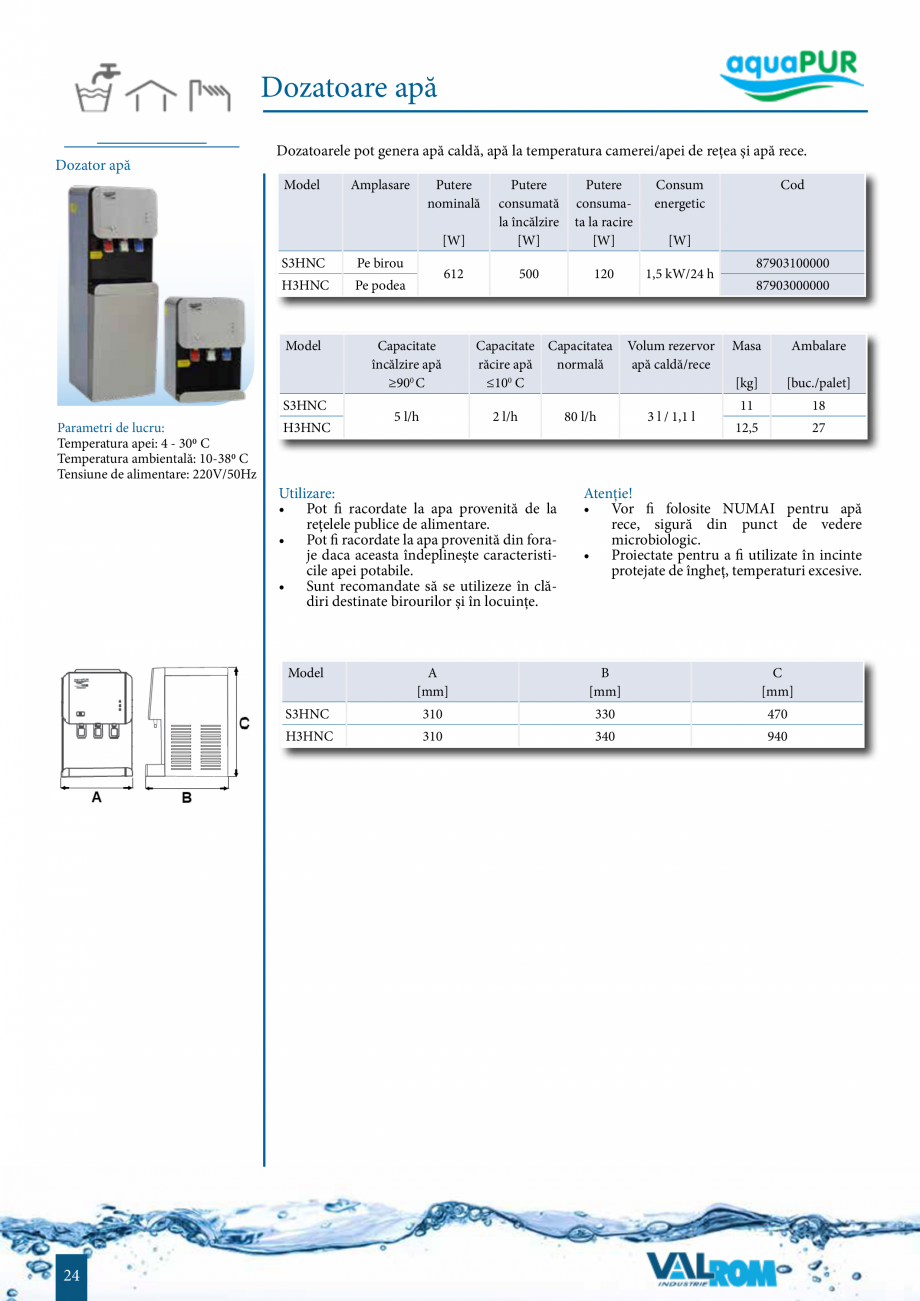 Pagina 23-Sisteme de filtrare si tratare apa potabila aquaPur VALROM Catalog, brosura Romana , nămol etc....