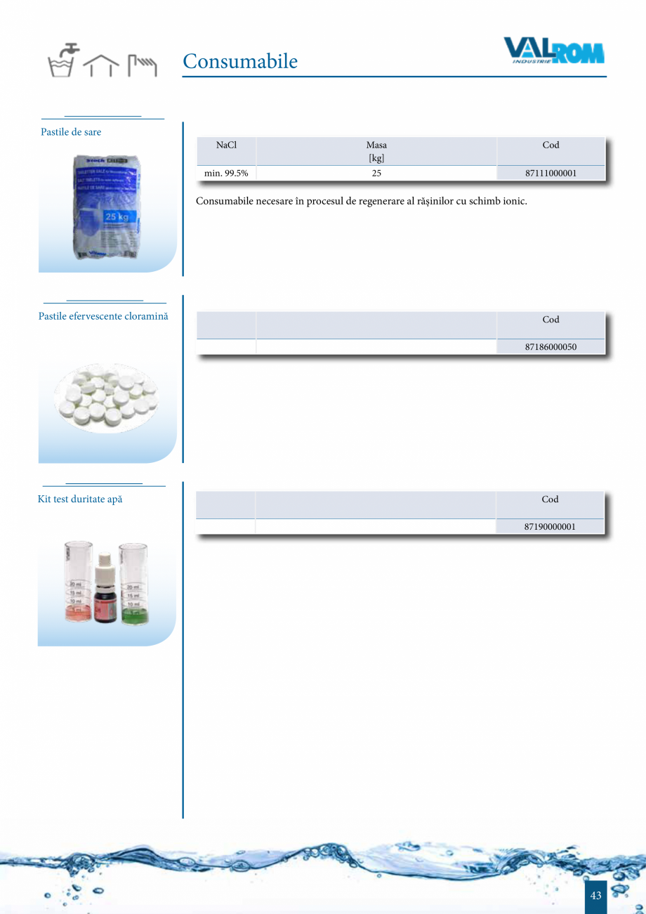 Pagina 43-Sisteme de filtrare si tratare apa potabila aquaPur VALROM Catalog, brosura Romana nice dizolvate...