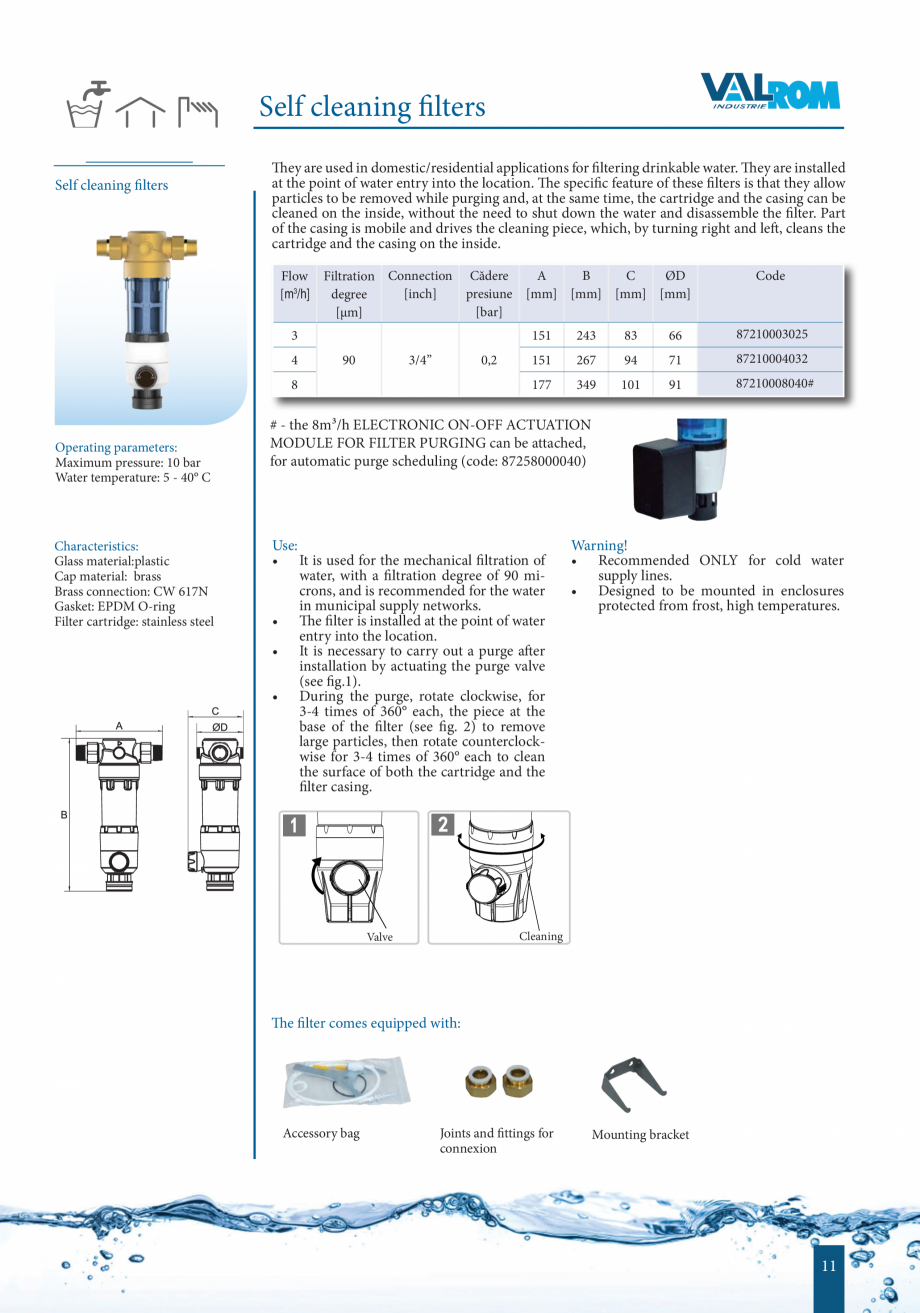 Pagina 10-Catalog - Sisteme de filtrare si tratare apa potabila VALROM Catalog, brosura Engleza 25

16
...