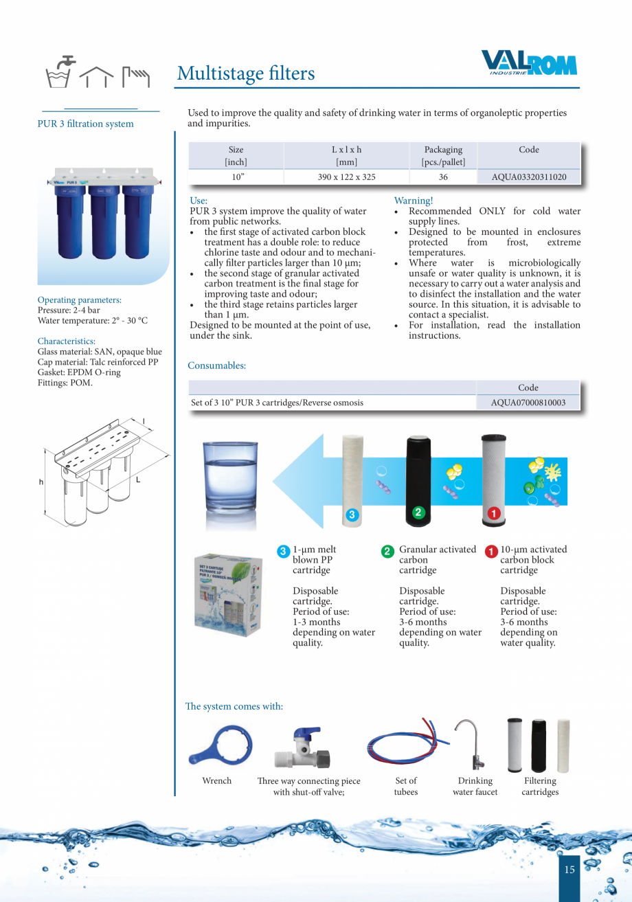 Pagina 14-Catalog - Sisteme de filtrare si tratare apa potabila VALROM Catalog, brosura Engleza g (code:...