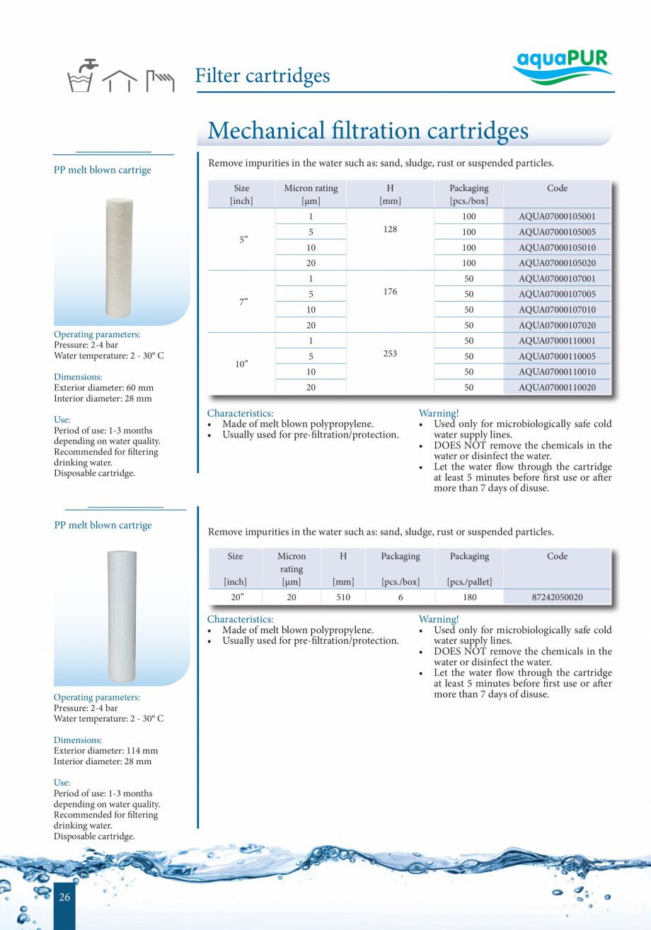 Pagina 25-Catalog - Sisteme de filtrare si tratare apa potabila VALROM Catalog, brosura Engleza 
Reverse...