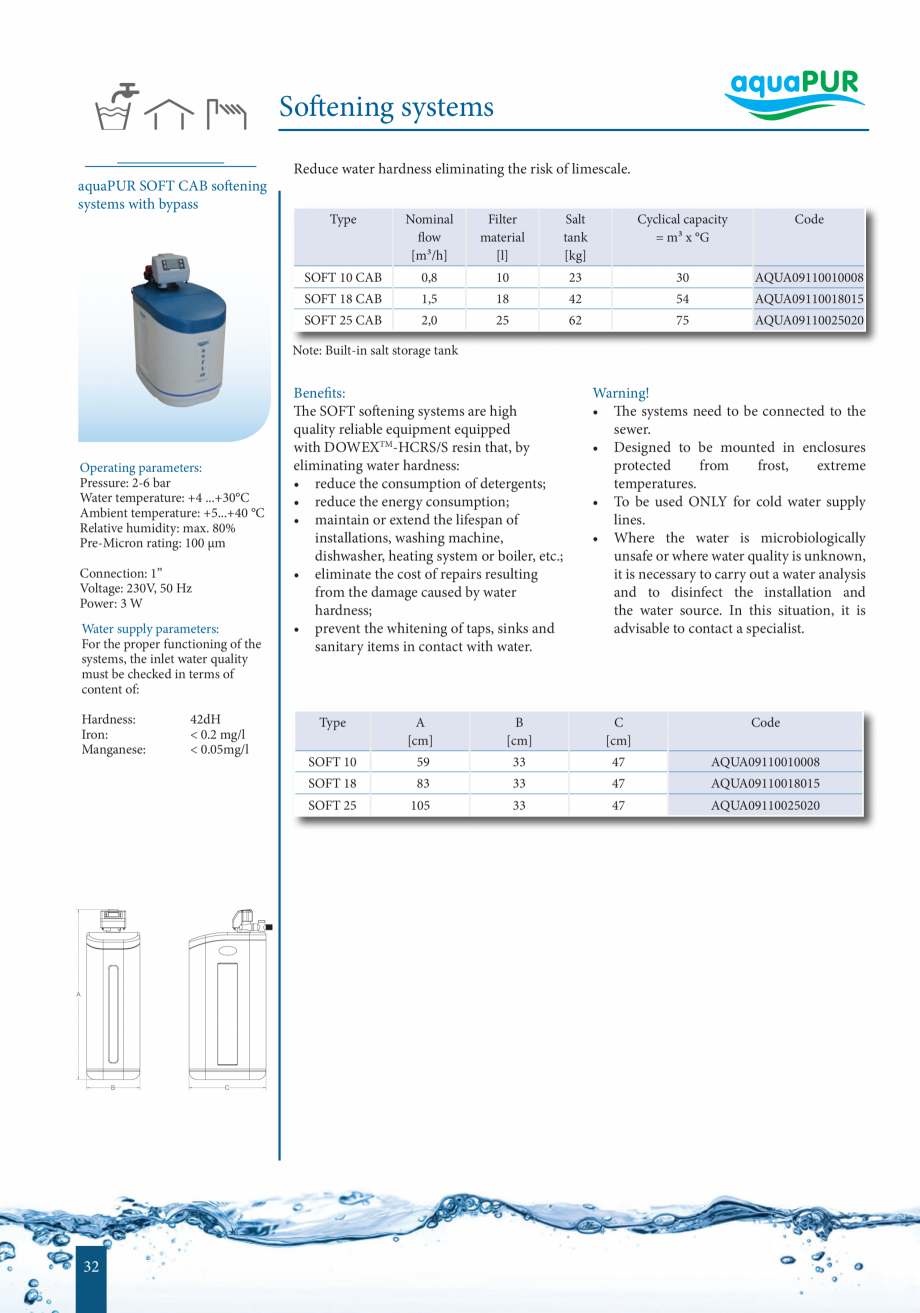 Pagina 32-Catalog - Sisteme de filtrare si tratare apa potabila VALROM Catalog, brosura Engleza tected from...