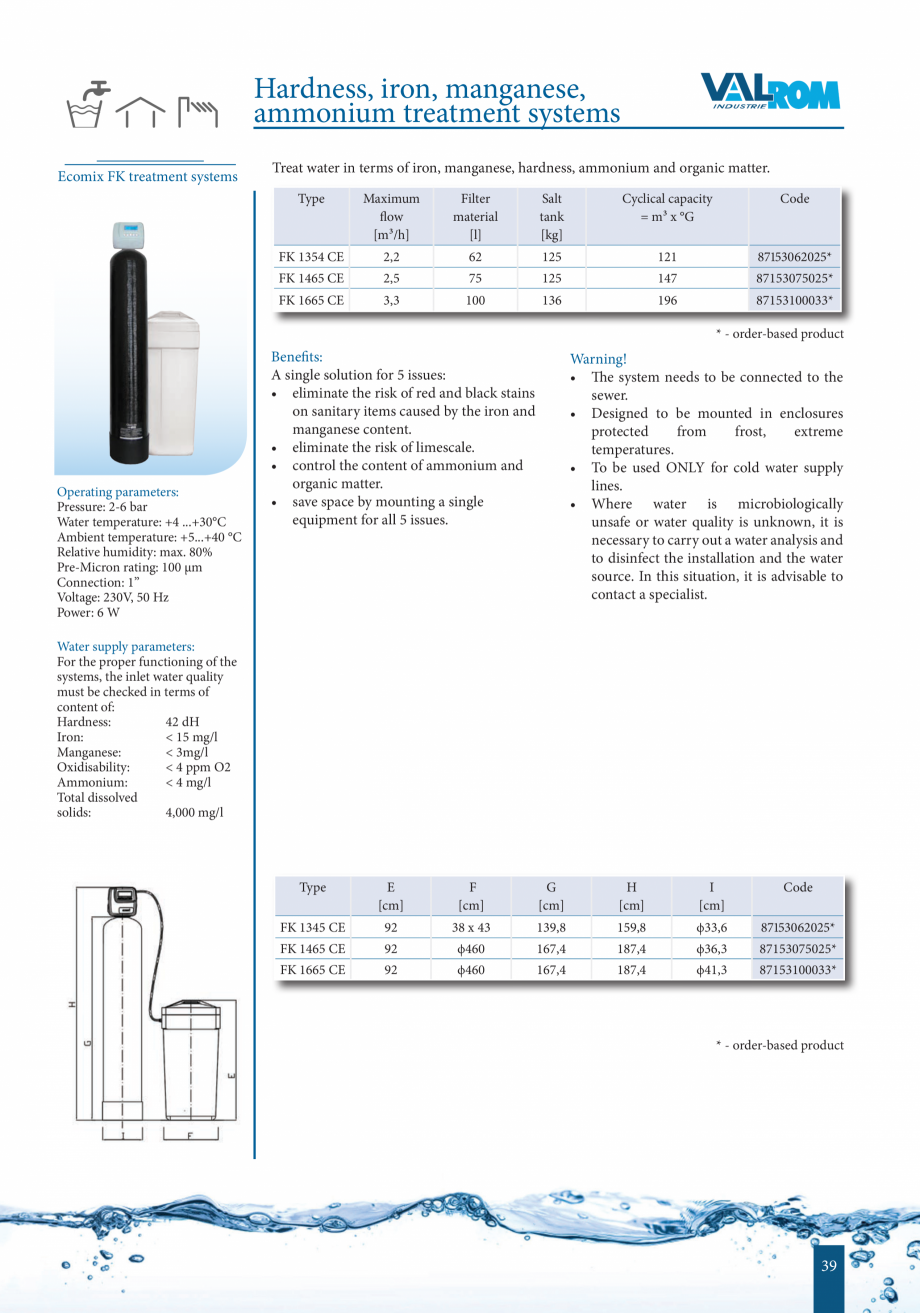Pagina 39-Catalog - Sisteme de filtrare si tratare apa potabila VALROM Catalog, brosura Engleza 
5”

50

128...