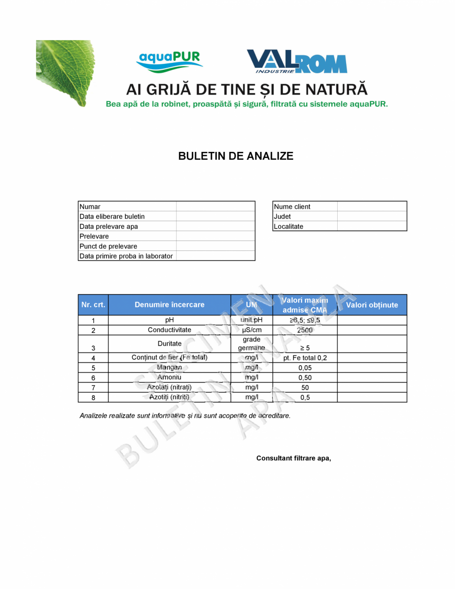 Pagina 1-Ai grija de tine si de natura - Bea apa de la robinet, proaspata si sigura, filtrata cu sistemele...