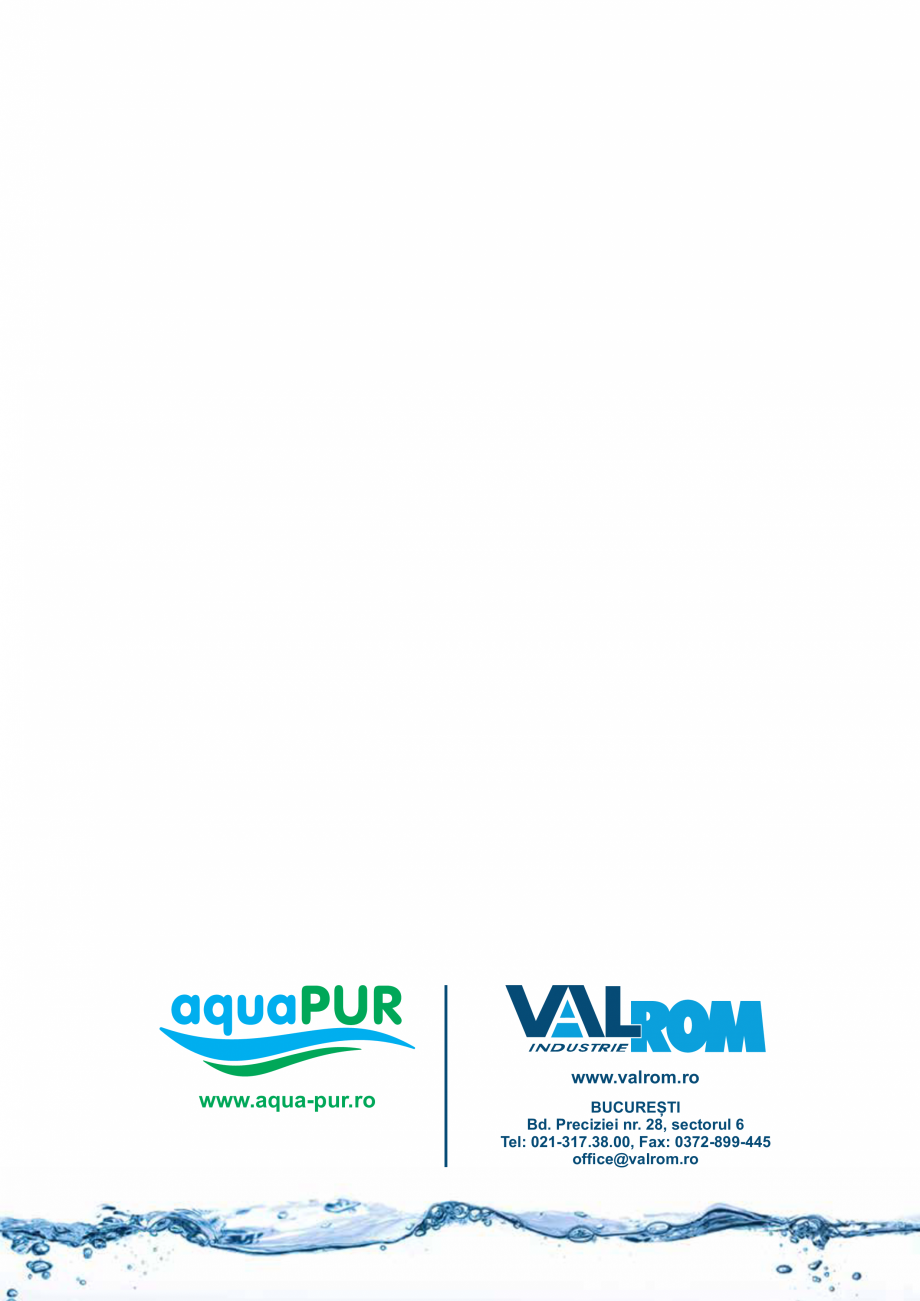 Pagina 6-aquaPURitate pentru sanatate! Importanta apei de baut pentru sanatate VALROM Catalog, brosura Romana...