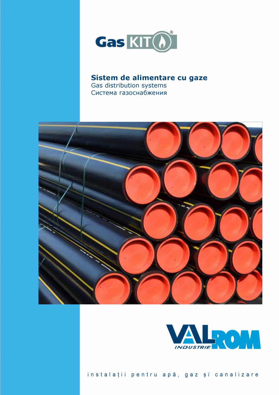 Pagina 1-Sistem de alimentare cu gaze VALROM GasKIT Catalog, brosura Engleza, Romana, Rusa Sistem de...