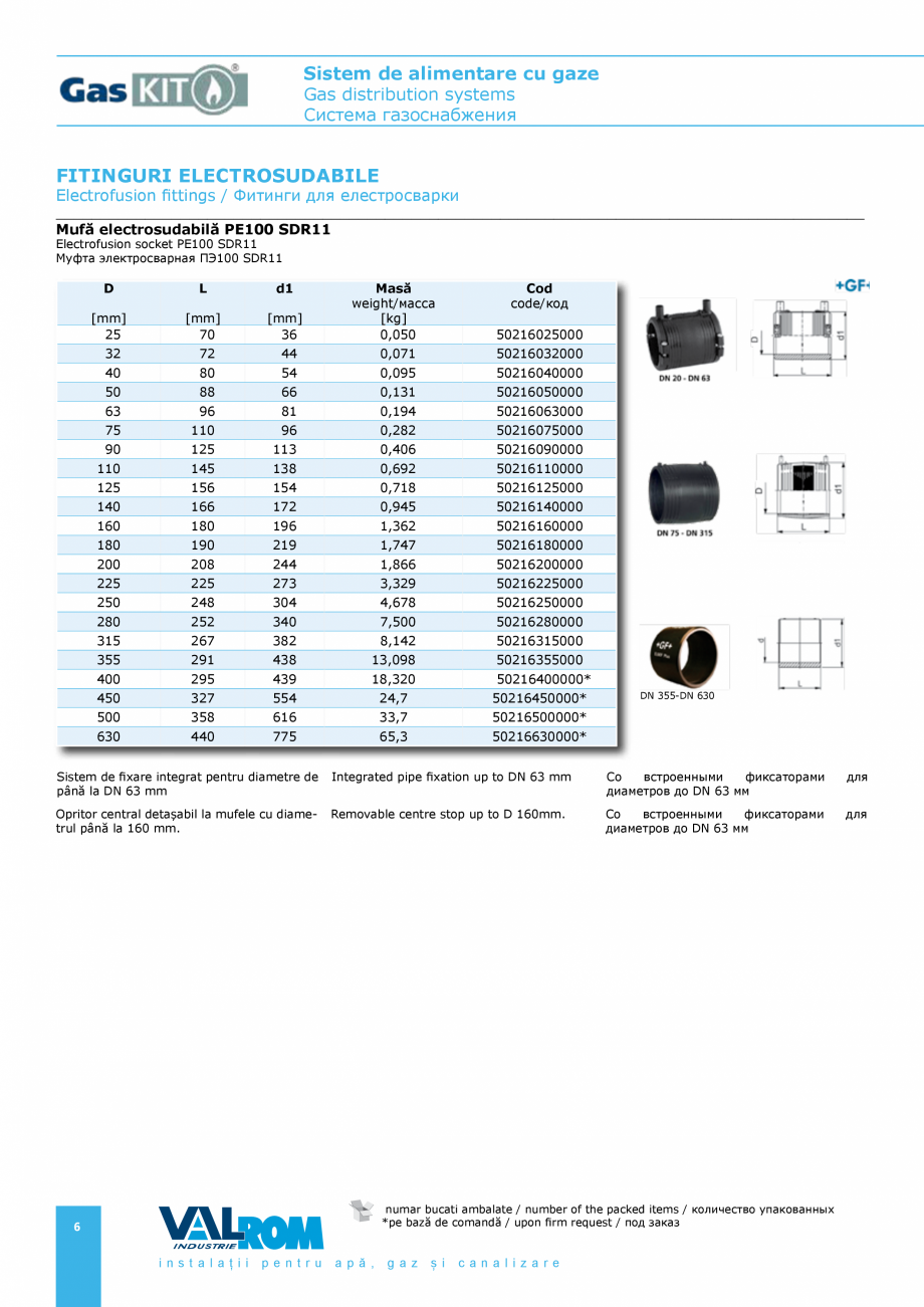 Pagina 6-Sistem de alimentare cu gaze VALROM GasKIT Catalog, brosura Engleza, Romana, Rusa 52,230

13

26
...