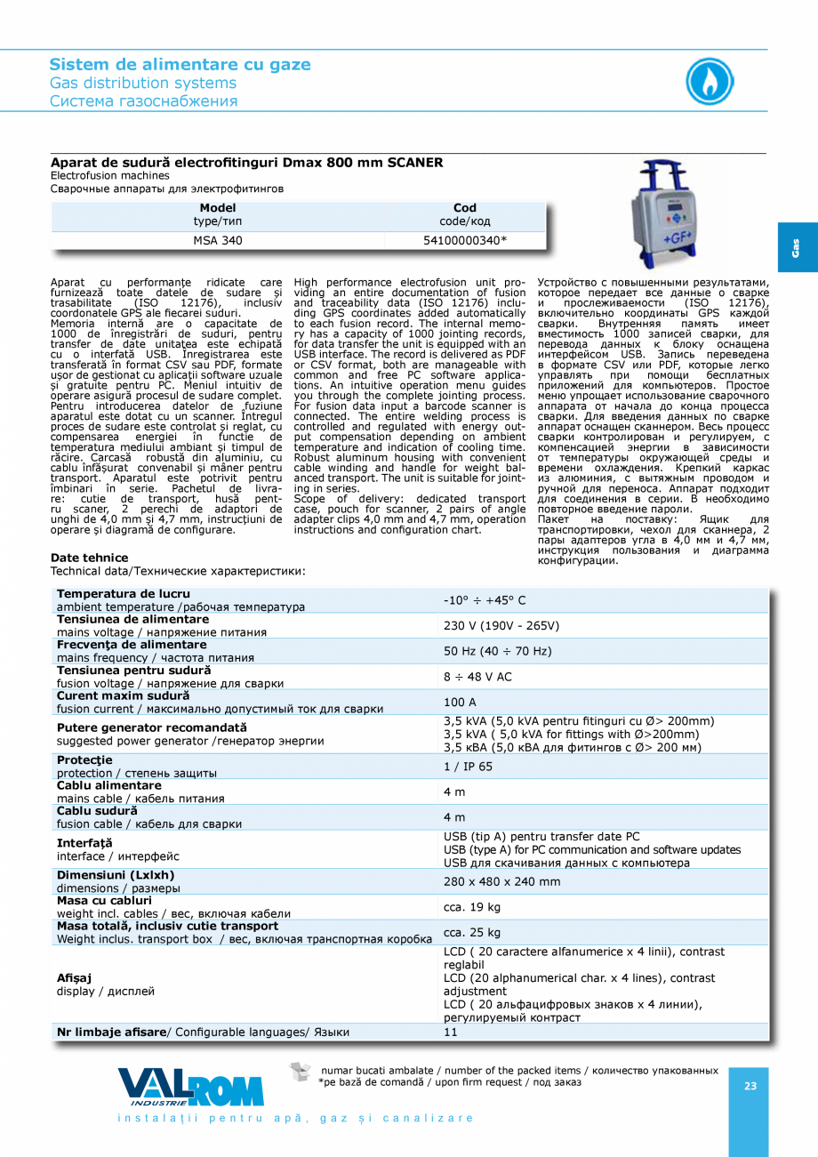 Pagina 23 - Sistem de alimentare cu gaze VALROM GasKIT Catalog, brosura Engleza, Romana, Rusa 

165
...