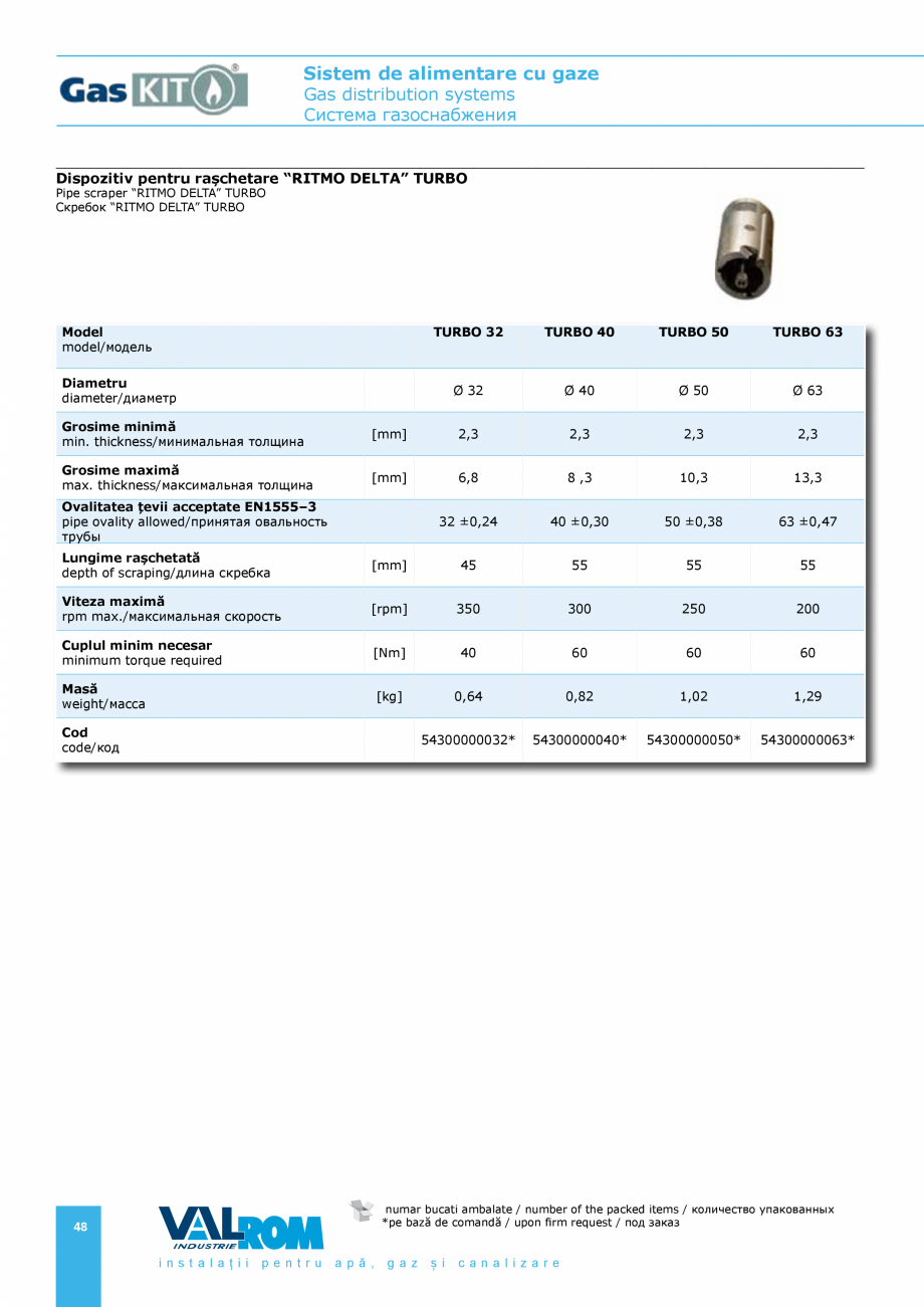Pagina 48-Sistem de alimentare cu gaze VALROM GasKIT Catalog, brosura Engleza, Romana, Rusa...