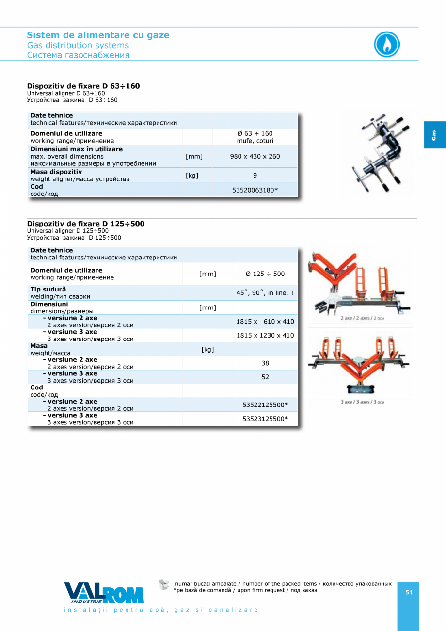 Pagina 51-Sistem de alimentare cu gaze VALROM GasKIT Catalog, brosura Engleza, Romana, Rusa gle
adapter clips ...