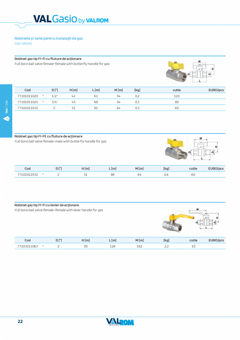 Pagina 22-Sistem complet pentru rețele de transport și distribuție gaze naturale VALROM VALGasio Catalog,...