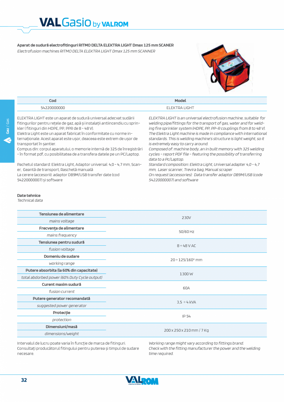 Pagina 32-Sistem complet pentru rețele de transport și distribuție gaze naturale VALROM VALGasio Catalog,...