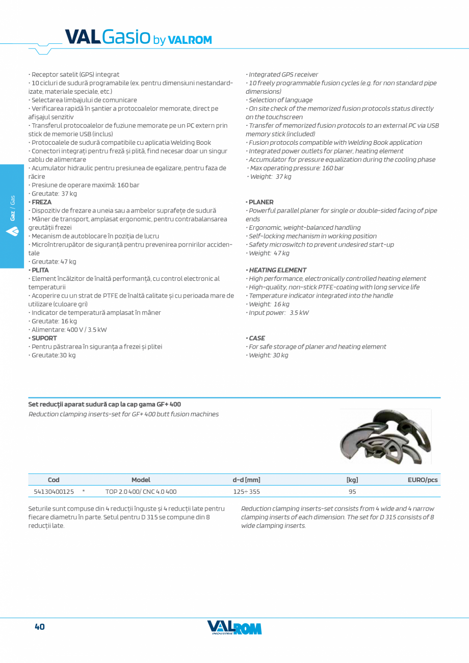 Pagina 40-Sistem complet pentru rețele de transport și distribuție gaze naturale VALROM VALGasio Catalog,...