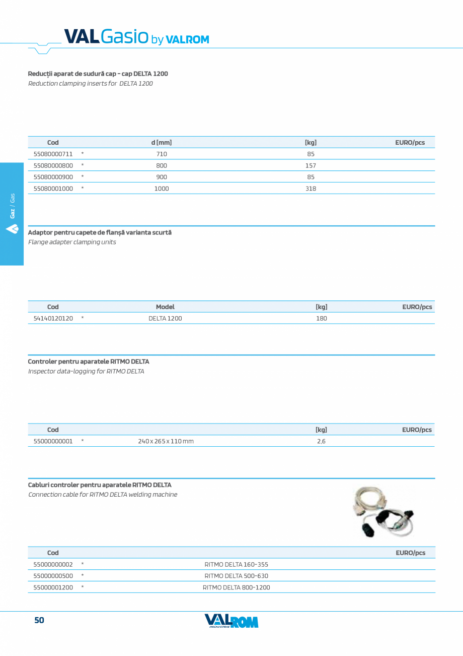 Pagina 50-Sistem complet pentru rețele de transport și distribuție gaze naturale VALROM VALGasio Catalog,...