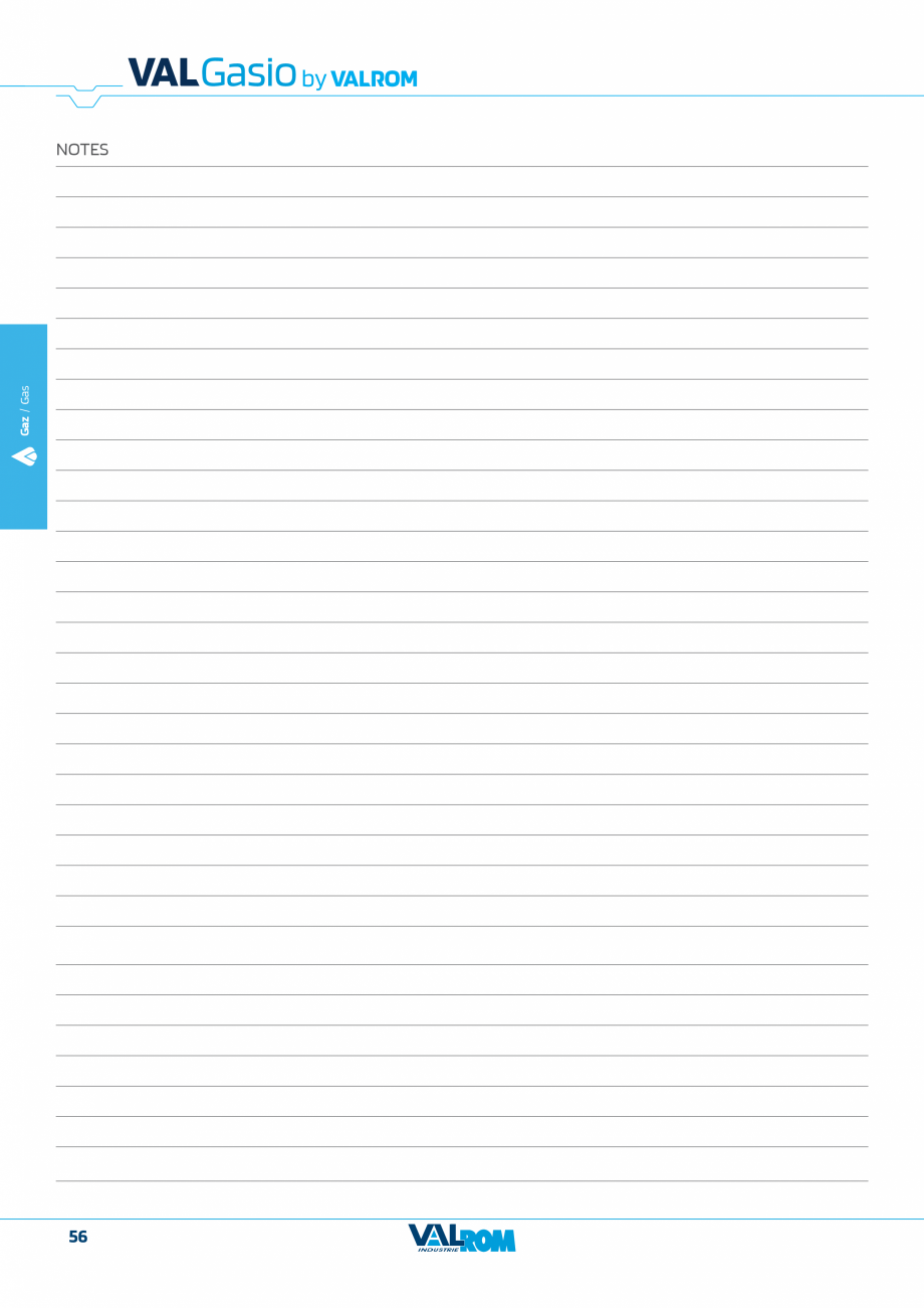 Pagina 56-Sistem complet pentru rețele de transport și distribuție gaze naturale VALROM VALGasio Catalog,...