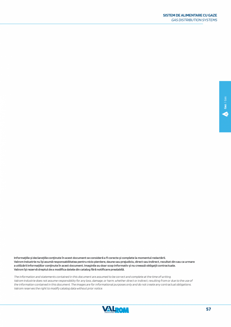 Pagina 57-Sistem complet pentru rețele de transport și distribuție gaze naturale VALROM VALGasio Catalog,...