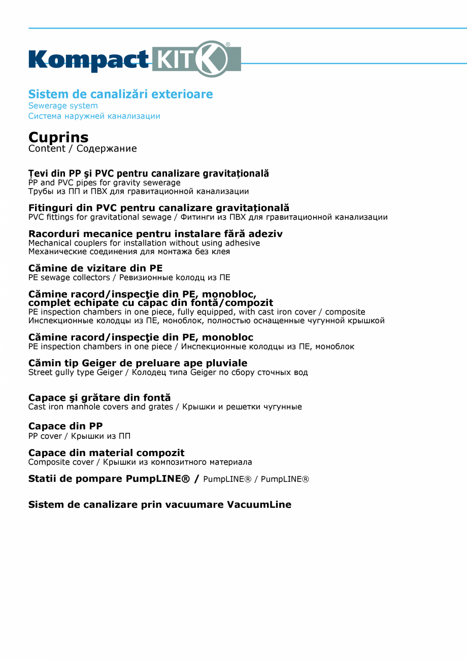 Pagina 2-Sistem de canalizari exterioare VALROM SN2÷SN8, SN10, PE100RC, PE100RC, cu acoperire...