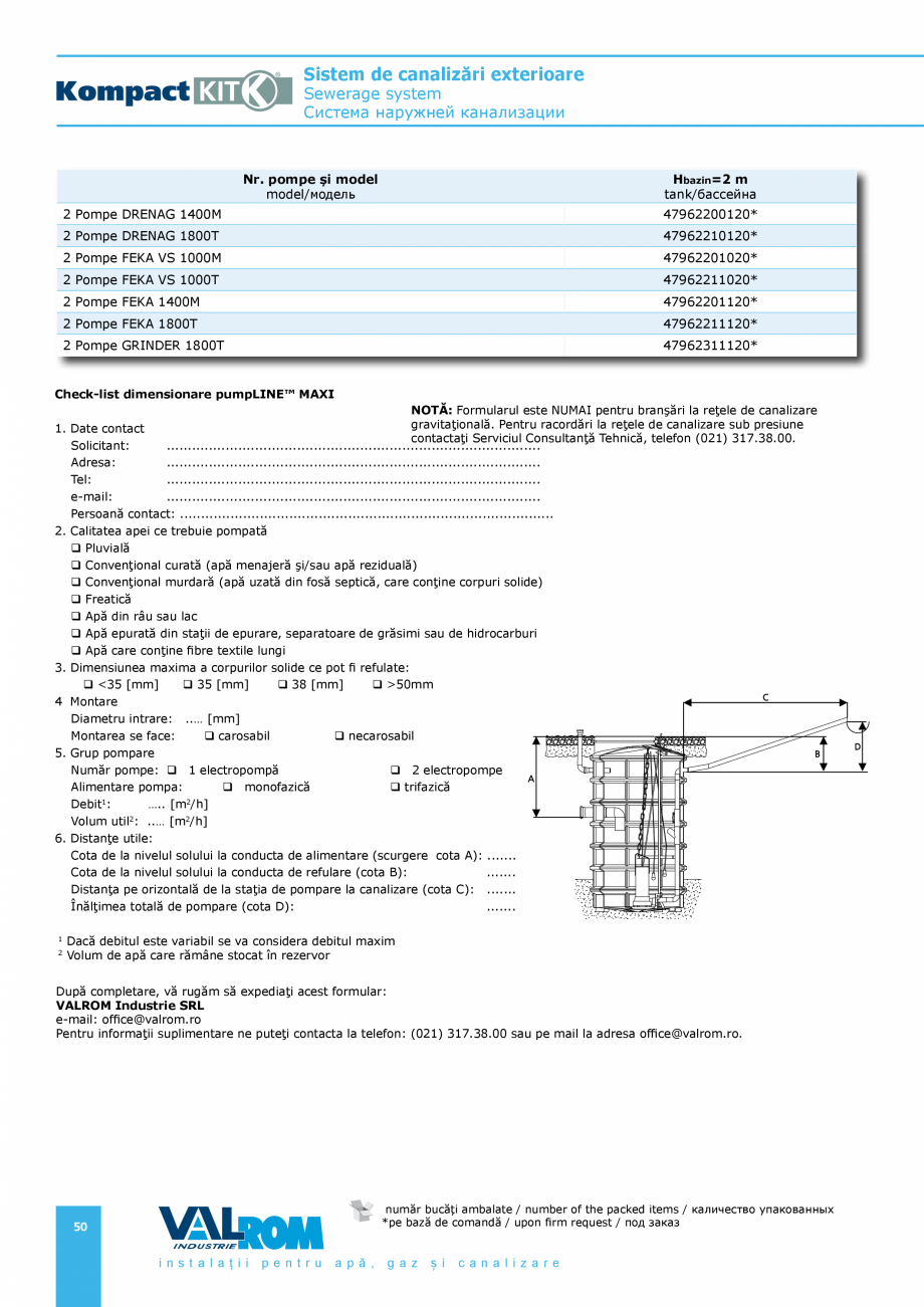 Pagina 50-Sistem de canalizari exterioare VALROM SN2÷SN8, SN10, PE100RC, PE100RC, cu acoperire...