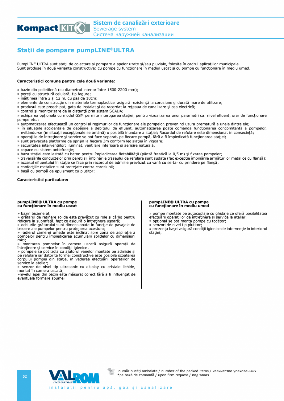 Pagina 52-Sistem de canalizari exterioare VALROM SN2÷SN8, SN10, PE100RC, PE100RC, cu acoperire...