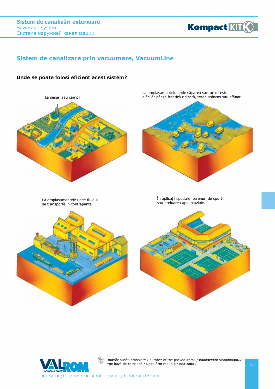 Pagina 55-Sistem de canalizari exterioare VALROM SN2÷SN8, SN10, PE100RC, PE100RC, cu acoperire...