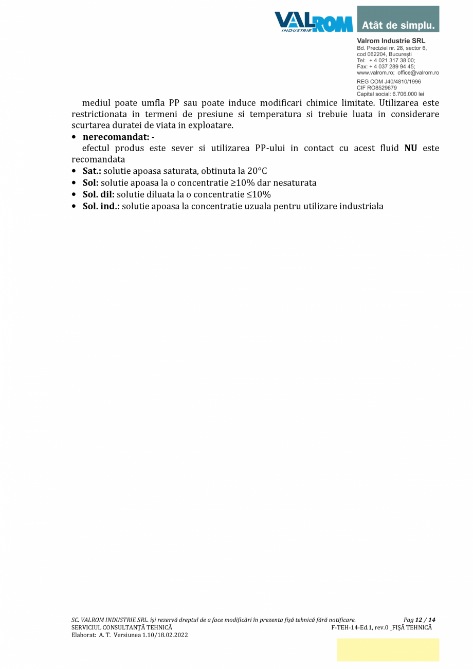 Pagina 12-Ţeavă PP multistrat cu mufă şi garnitură D110÷D400 având SN2÷SN8 VALROM...