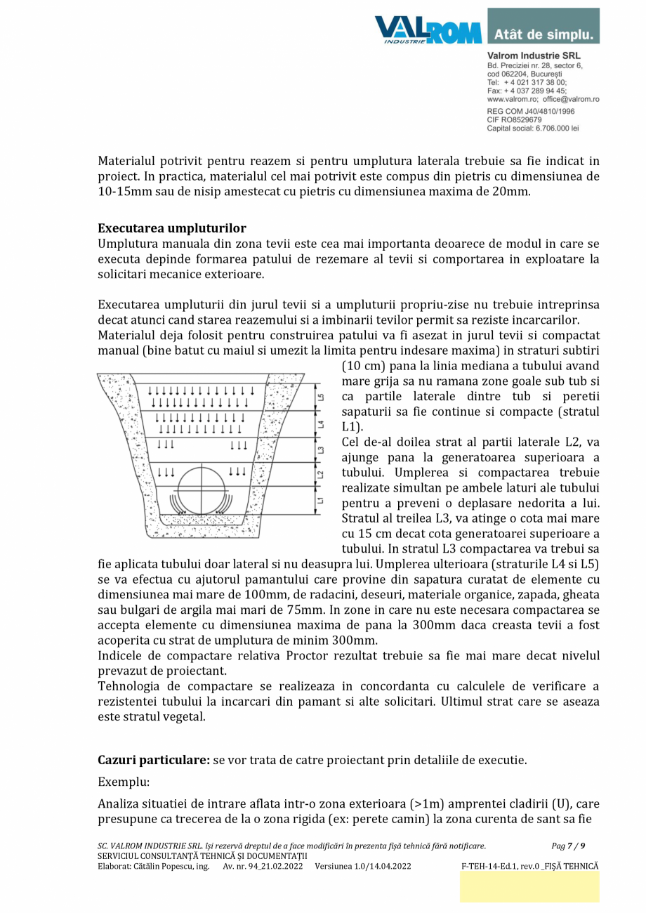 Pagina 7-Țeavă PP monostrat cu mufa, neintegrată, D160÷D315mm, SN10, bară de 6 m VALROM Fisa...