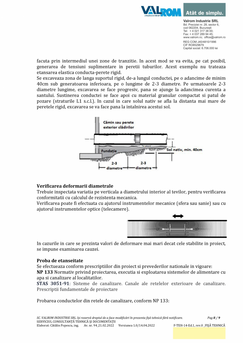 Pagina 8-Țeavă PP monostrat cu mufa, neintegrată, D160÷D315mm, SN10, bară de 6 m VALROM Fisa...