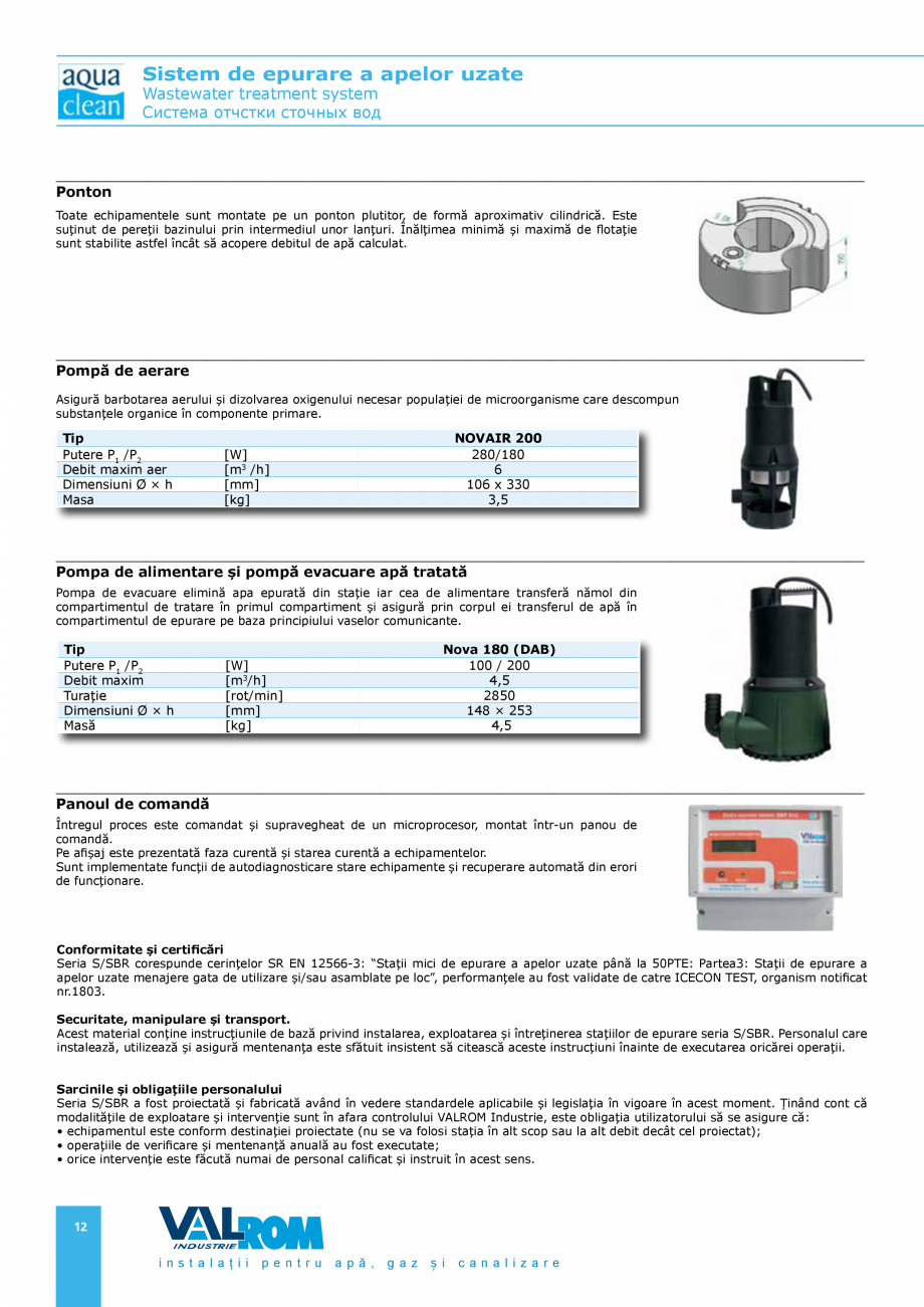 Pagina 11-Sistem de epurare a apelor uzate VALROM AquaClean Catalog, brosura Romana, Engleza drenare D570
cu...