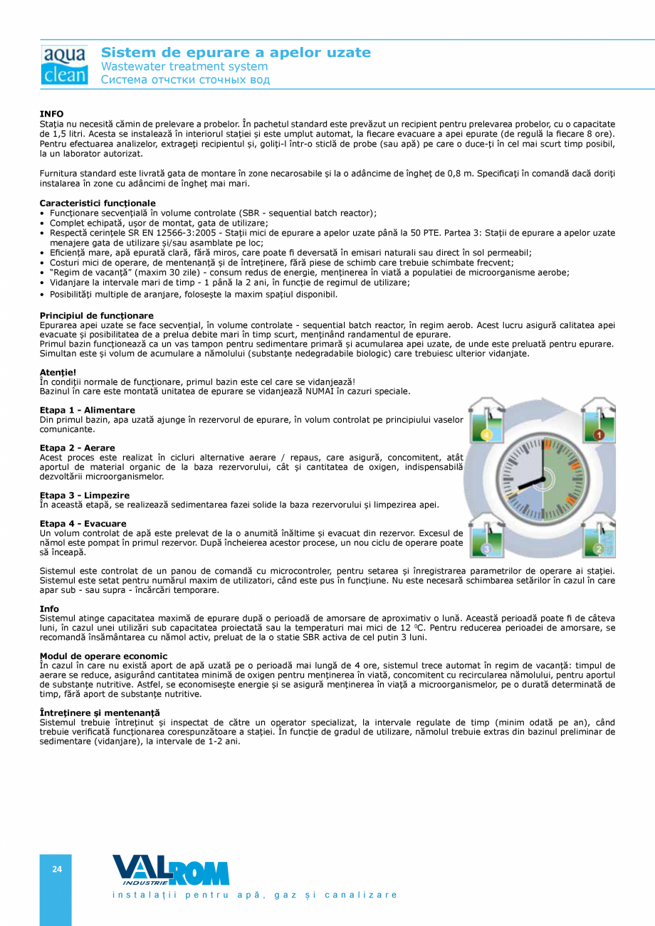 Pagina 23-Sistem de epurare a apelor uzate VALROM AquaClean Catalog, brosura Romana, Engleza e trata numai ape...
