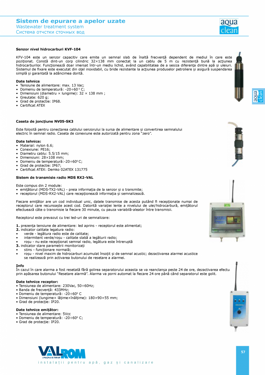 Pagina 57-Sistem de epurare a apelor uzate VALROM AquaClean Catalog, brosura Romana, Engleza stație de...