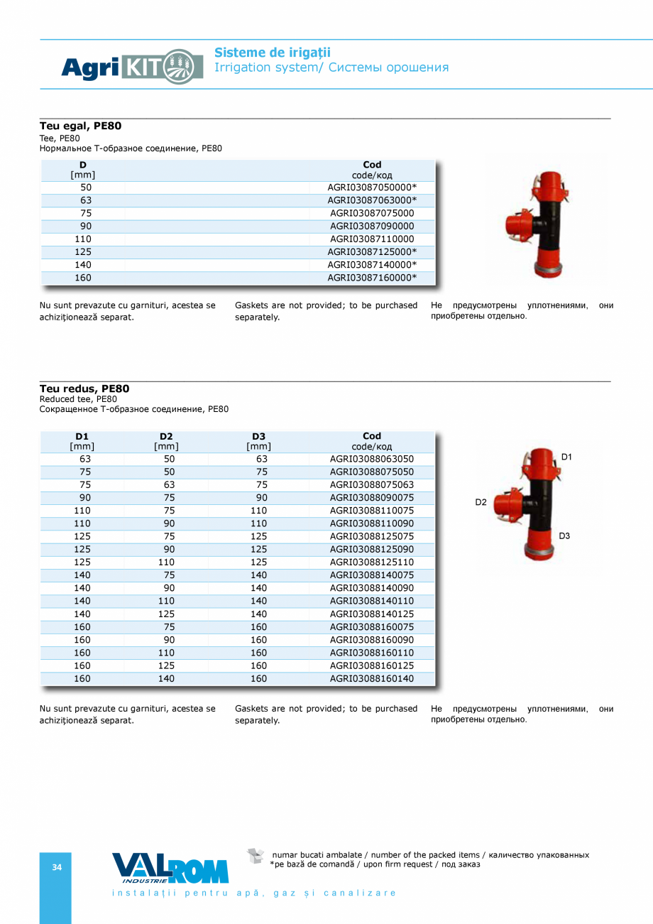 Pagina 34-Sisteme pentru irigatii VALROM AgriKIT Catalog, brosura Engleza, Romana, Rusa z

și

ca n a liza re...