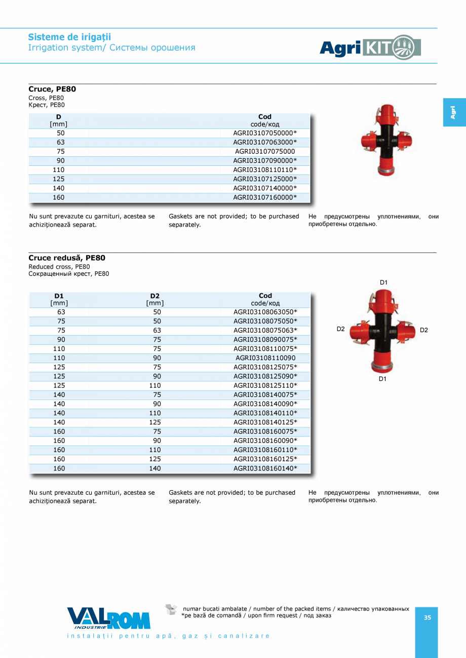 Pagina 35-Sisteme pentru irigatii VALROM AgriKIT Catalog, brosura Engleza, Romana, Rusa 0*
44360172500*...