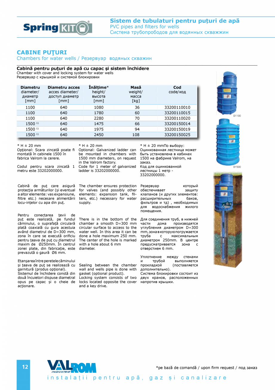 Pagina 12 - Sistem de tubulaturi pentru puțuri de apă VALROM WaterPRO, Țeavă apă potabilă...
