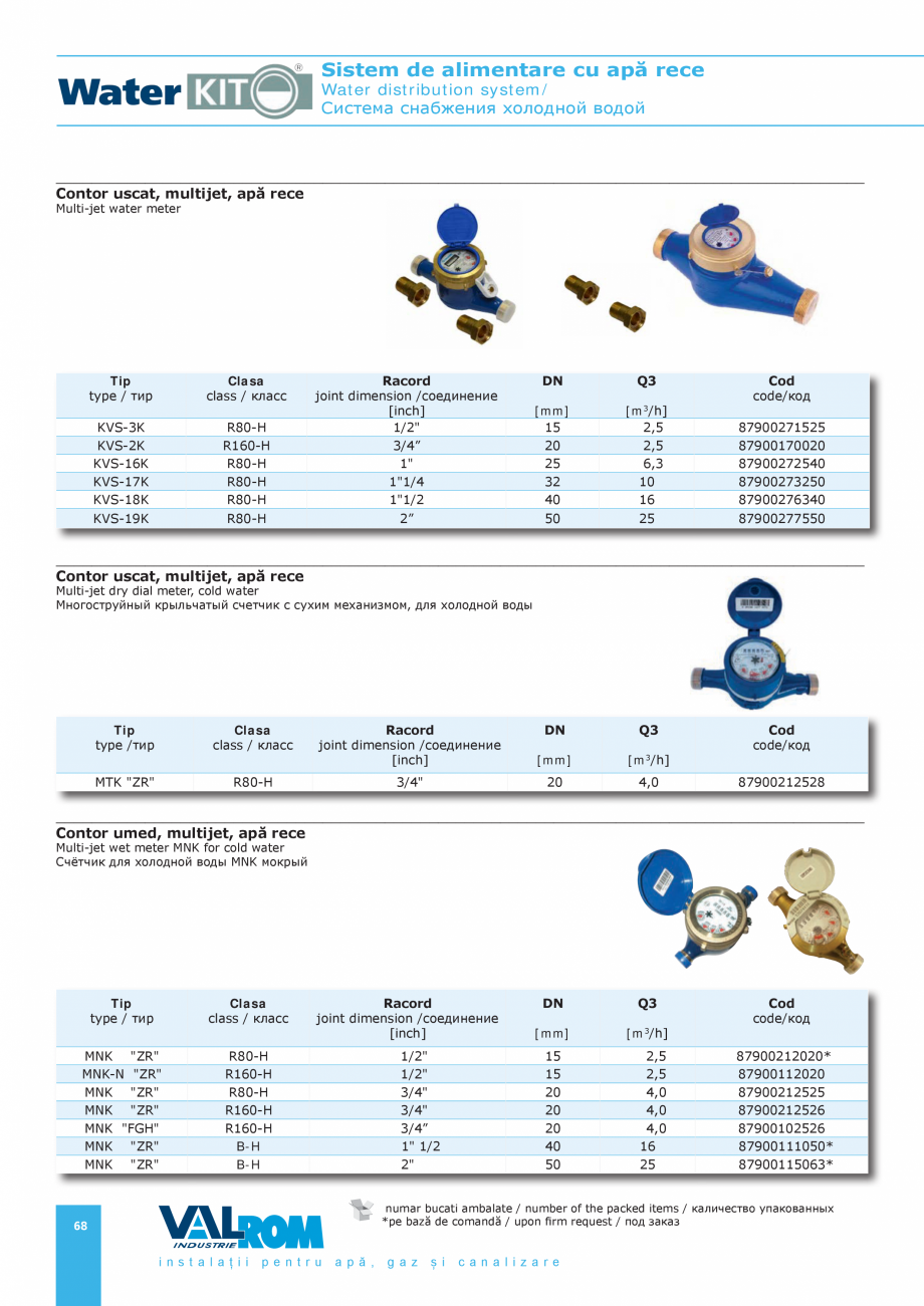 Pagina 68-Sistem de alimentare cu apă rece VALROM Catalog, brosura Romana N10
Dext.

en

g

[mm]

[mm]

L
...