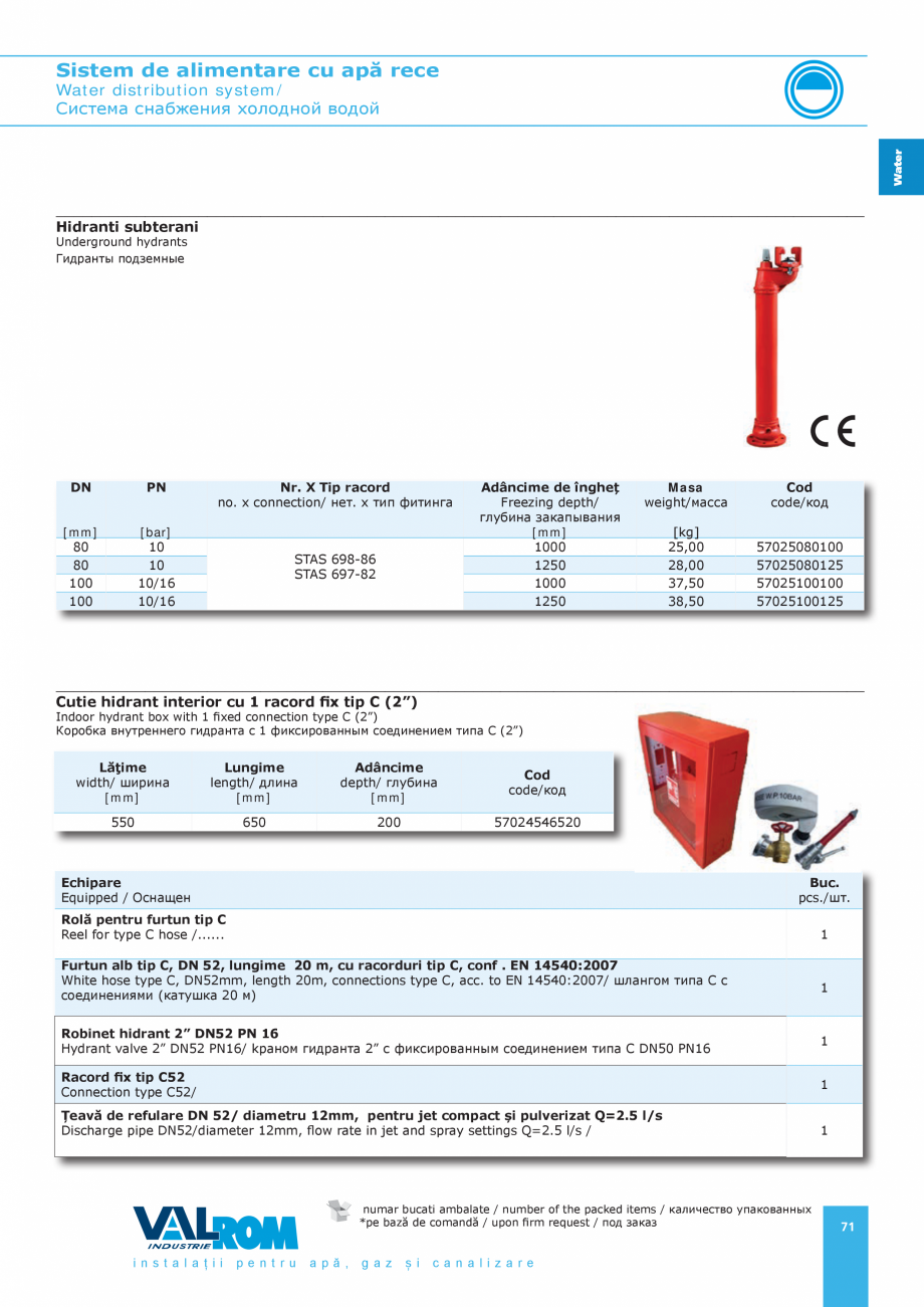 Pagina 71-Sistem de alimentare cu apă rece VALROM Catalog, brosura Romana ,7

0,8

3,124

13

260
...