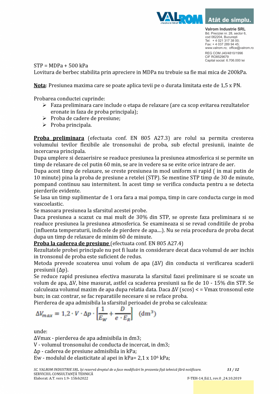 Pagina 11-Țevi WaterKIT PE100CERT VALROM PE100 CERT Fisa tehnica Romana 
buc
buc
buc
buc
buc
buc
buc
buc
buc
...