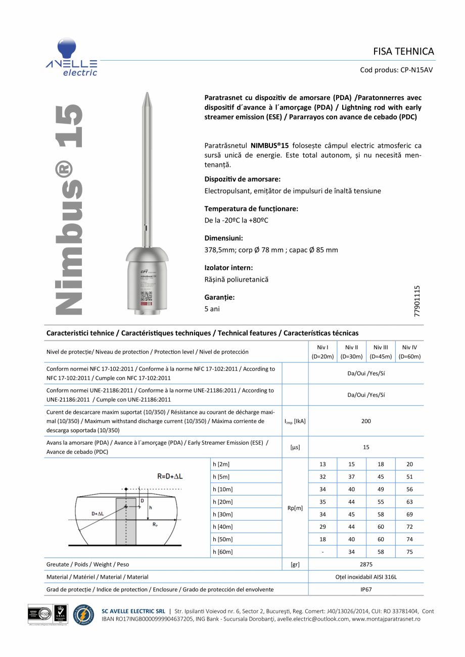 Pagina 1 - Paratrasnet cu dispozitiv de amorsare CPT Cirprotect NIMBUS®15  Fisa tehnica Engleza,...