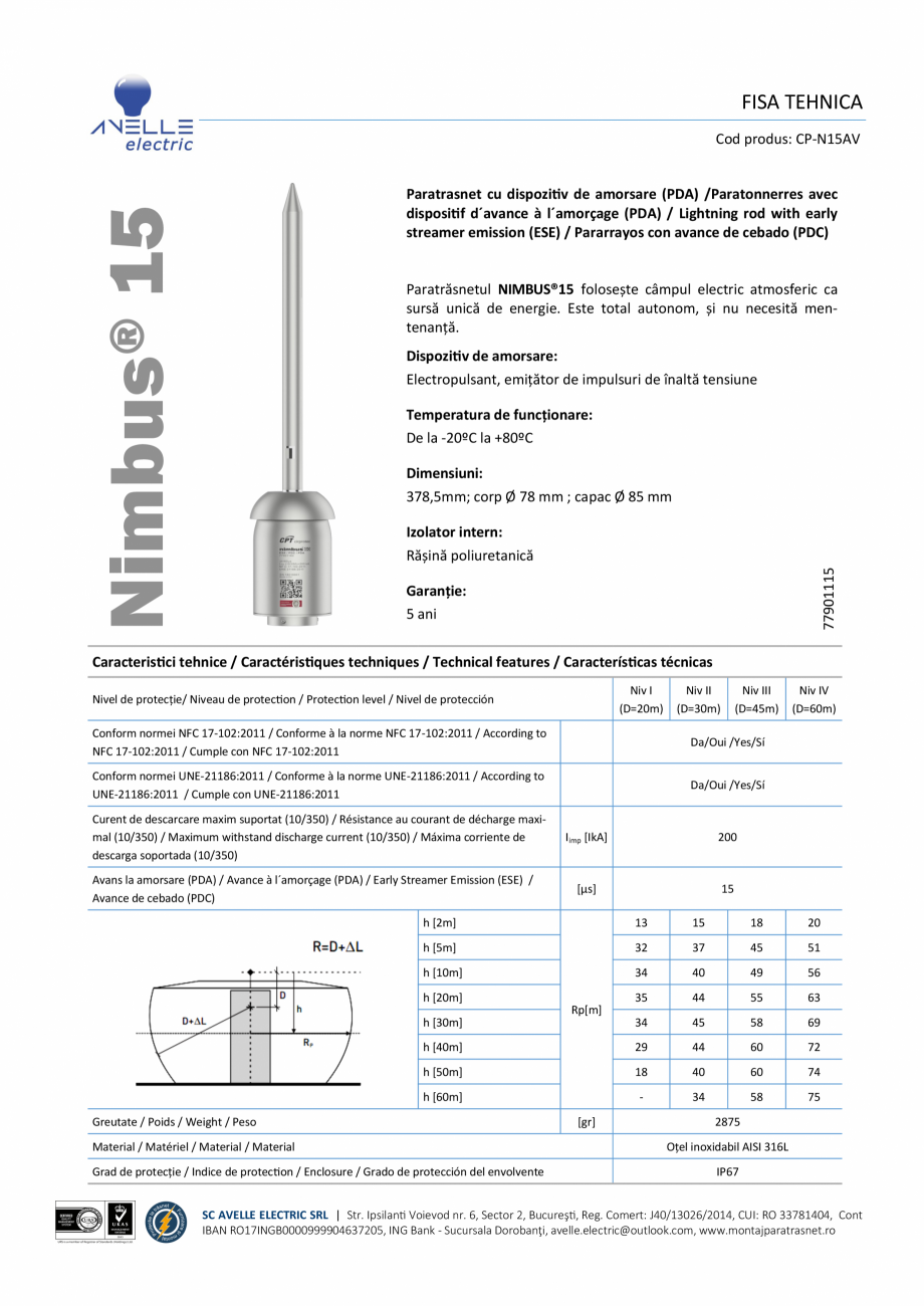 Pagina 1-Paratrasnet cu dispozitiv de amorsare CPT Cirprotect NIMBUS®15  Fisa tehnica Engleza, Franceza, ...