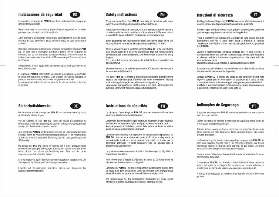 Pagina 2-Dispozitiv de protectie la supratensiune-PSM4-SG CPT Cirprotect SAFEGROUND® Instructiuni montaj,...