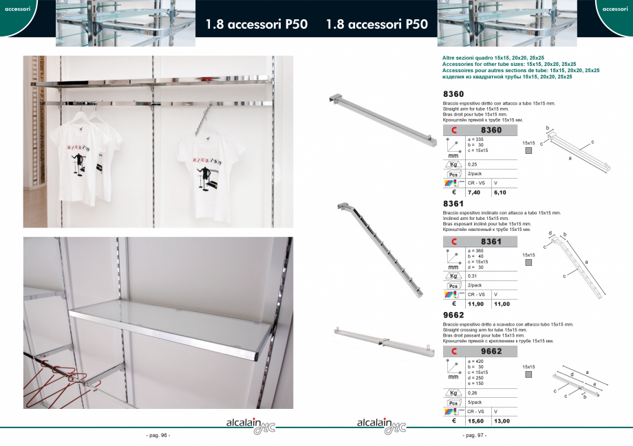Pagina 21 - Set suporti polite Tessuti Fiorentini 2248A DX/SX Catalog, brosura Engleza, Franceza,...