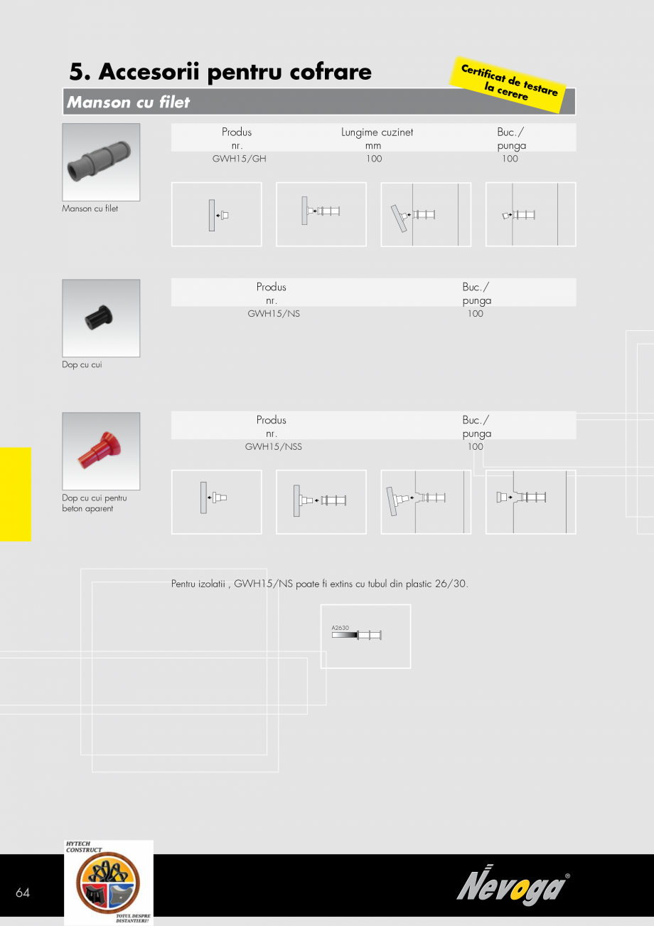 Pagina 64 - Distantieri, sisteme de armare, accesorii pentru cofrat NEVOGA Catalog, brosura Romana...