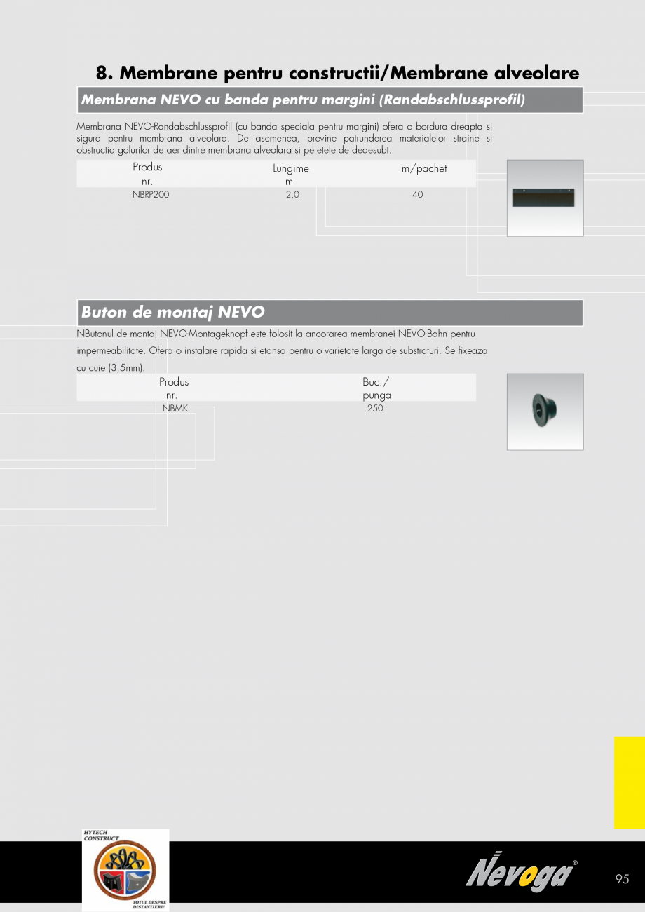 Pagina 95 - Distantieri, sisteme de armare, accesorii pentru cofrat NEVOGA Catalog, brosura Romana...