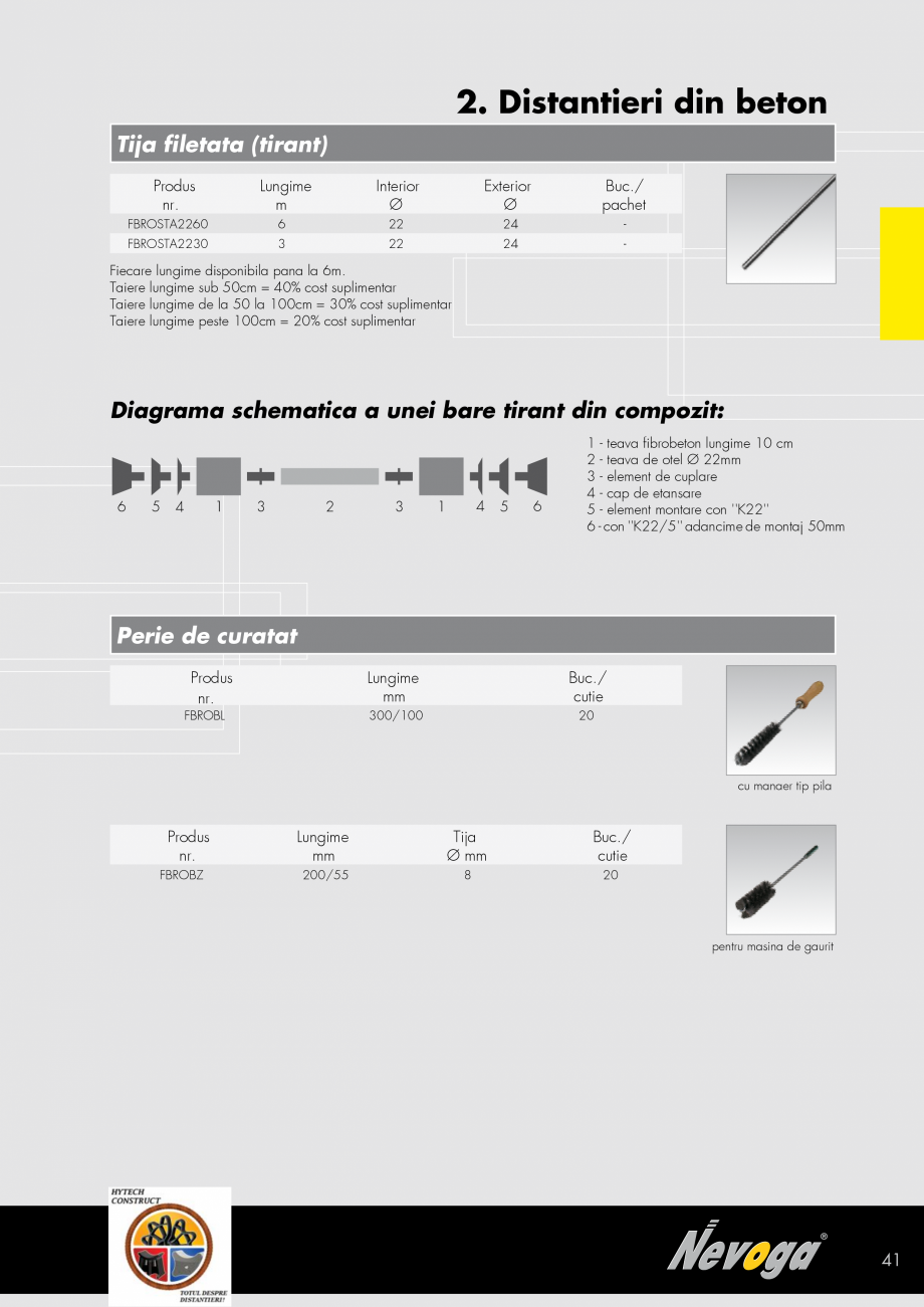 Pagina 40 - Distantieri, sisteme de armare, accesorii pentru cofrat NEVOGA Catalog, brosura Romana 
...