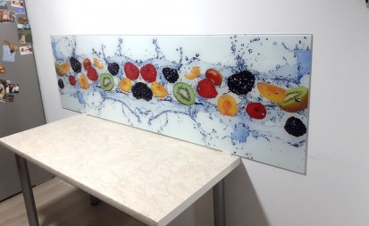 Sticla imprimata cu model fructe GEAM PERSONALIZAT  Sticla decorativa printata pentru bucatarie